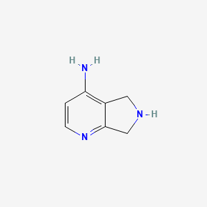 molecular formula C7H9N3 B13474638 6,7-Dihydro-5H-pyrrolo[3,4-B]pyridin-4-amine 