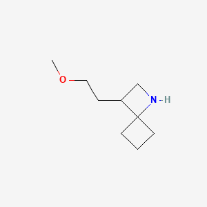 molecular formula C9H17NO B13474646 3-(2-Methoxyethyl)-1-azaspiro[3.3]heptane 