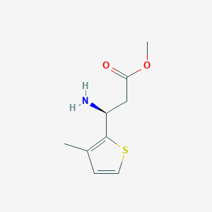 molecular formula C9H13NO2S B13474674 Methyl (s)-3-amino-3-(3-methylthiophen-2-yl)propanoate 