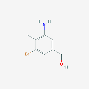 molecular formula C8H10BrNO B13474681 (3-Amino-5-bromo-4-methylphenyl)methanol 