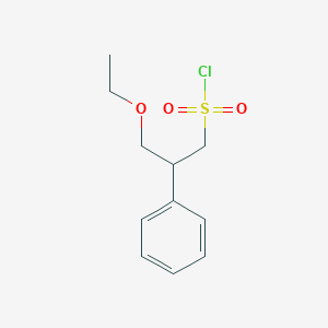 3-Ethoxy-2-phenylpropane-1-sulfonyl chloride