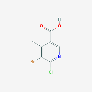 molecular formula C7H5BrClNO2 B13474697 5-Bromo-6-chloro-4-methylpyridine-3-carboxylic acid CAS No. 2901109-39-3