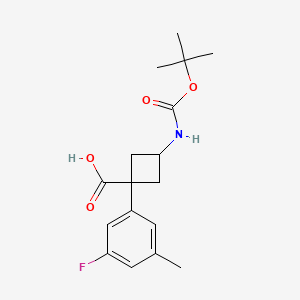 Rac-(1r,3r)-3-{[(tert-butoxy)carbonyl]amino}-1-(3-fluoro-5-methylphenyl)cyclobutane-1-carboxylic acid