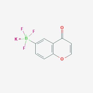 molecular formula C9H5BF3KO2 B13474733 Potassium trifluoro(4-oxo-4H-chromen-6-yl)borate 