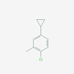 molecular formula C10H11Cl B13474746 1-Chloro-4-cyclopropyl-2-methylbenzene 