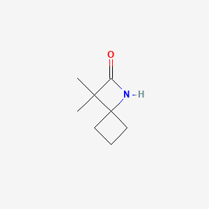 molecular formula C8H13NO B13474800 3,3-Dimethyl-1-azaspiro[3.3]heptan-2-one 