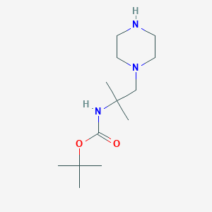 tert-butyl N-[2-methyl-1-(piperazin-1-yl)propan-2-yl]carbamate