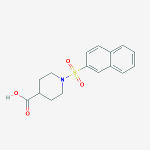 molecular formula C16H17NO4S B1347485 1-(2-萘磺酰基)哌啶-4-羧酸 CAS No. 147959-02-2