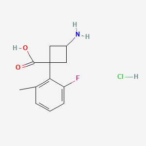 3-Amino-1-(2-fluoro-6-methylphenyl)cyclobutane-1-carboxylic acid hydrochloride