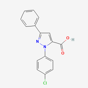 molecular formula C16H11ClN2O2 B1347486 1-(4-氯苯基)-3-苯基-1H-吡唑-5-羧酸 CAS No. 618101-90-9