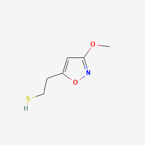 molecular formula C6H9NO2S B13474868 2-(3-Methoxyisoxazol-5-YL)ethane-1-thiol 