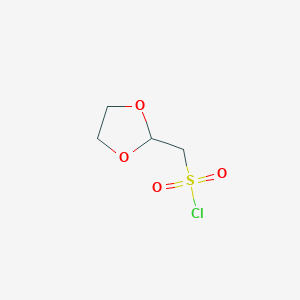 molecular formula C4H7ClO4S B13474889 (1,3-Dioxolan-2-yl)methanesulfonylchloride 