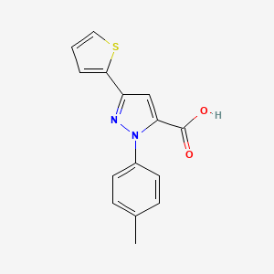 B1347489 2-(4-Methylphenyl)-5-thiophen-2-ylpyrazole-3-carboxylic acid CAS No. 618382-78-8