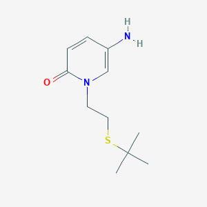 molecular formula C11H18N2OS B13474893 5-Amino-1-(2-(tert-butylthio)ethyl)pyridin-2(1h)-one 