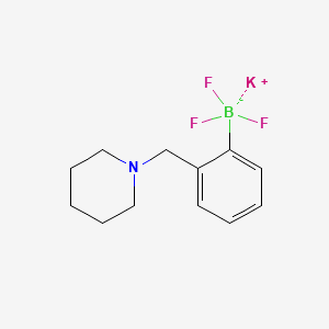 molecular formula C12H16BF3KN B13474899 Potassium;trifluoro-[2-(piperidin-1-ylmethyl)phenyl]boranuide 