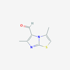 molecular formula C8H8N2OS B134749 3,6-二甲基咪唑并[2,1-b][1,3]噻唑-5-甲醛 CAS No. 130182-30-8