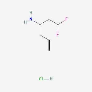 1,1-Difluorohex-5-en-3-amine hydrochloride