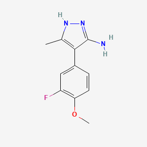 4-(3-fluoro-4-methoxyphenyl)-5-methyl-1H-pyrazol-3-amine