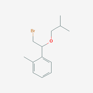 molecular formula C13H19BrO B13474915 1-(2-Bromo-1-isobutoxyethyl)-2-methylbenzene 