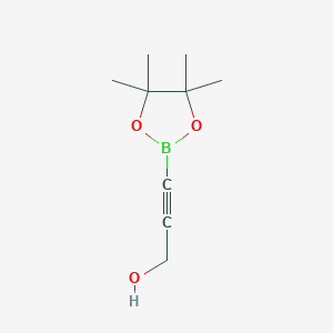 molecular formula C9H15BO3 B13474921 3-(Tetramethyl-1,3,2-dioxaborolan-2-YL)prop-2-YN-1-OL 