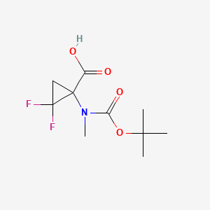 1-{[(Tert-butoxy)carbonyl](methyl)amino}-2,2-difluorocyclopropane-1-carboxylic acid