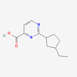 2-(3-Ethylcyclopentyl)pyrimidine-4-carboxylic acid