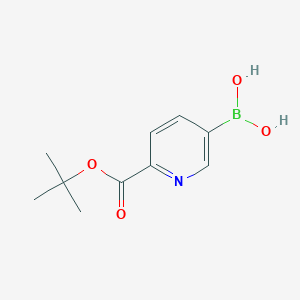 molecular formula C10H14BNO4 B13474965 (6-(tert-Butoxycarbonyl)pyridin-3-yl)boronic acid 