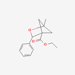 molecular formula C15H18O3 B13475008 Ethyl 1-methyl-3-phenyl-2-oxabicyclo[2.1.1]hexane-4-carboxylate 