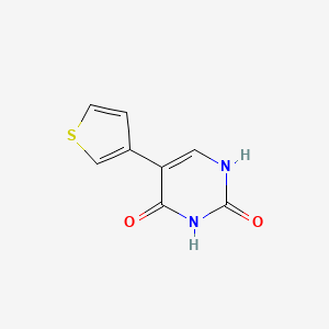 molecular formula C8H6N2O2S B1347501 5-thiophen-3-yl-1H-pyrimidine-2,4-dione 