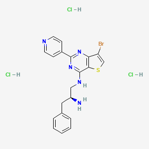 (2S)-N1-[7-bromo-2-(pyridin-4-yl)thieno[3,2-d]pyrimidin-4-yl]-3-phenylpropane-1,2-diamine trihydrochloride