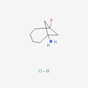 molecular formula C8H15ClFN B13475029 6-Fluorobicyclo[4.1.1]octan-1-amine hydrochloride 