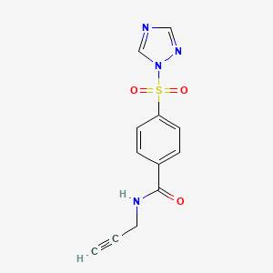 N-(prop-2-yn-1-yl)-4-(1H-1,2,4-triazole-1-sulfonyl)benzamide