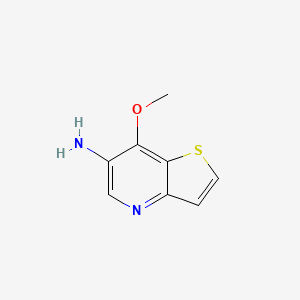 molecular formula C8H8N2OS B13475056 7-Methoxythieno[3,2-b]pyridin-6-amine 