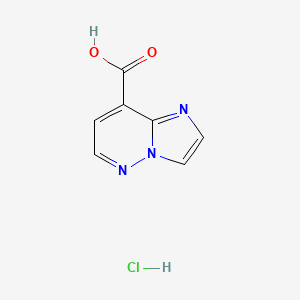 molecular formula C7H6ClN3O2 B13475075 Imidazo[1,2-b]pyridazine-8-carboxylic acid hydrochloride CAS No. 2866307-73-3