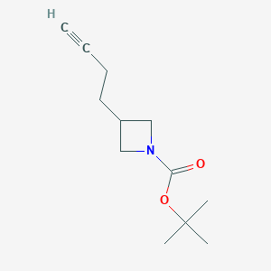 molecular formula C12H19NO2 B13475083 Tert-butyl 3-(but-3-yn-1-yl)azetidine-1-carboxylate 