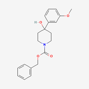 molecular formula C20H23NO4 B13475093 Benzyl 4-hydroxy-4-(3-methoxyphenyl)piperidine-1-carboxylate 