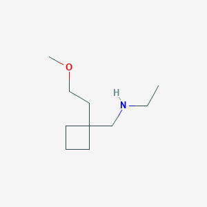 molecular formula C10H21NO B13475121 n-((1-(2-Methoxyethyl)cyclobutyl)methyl)ethanamine 