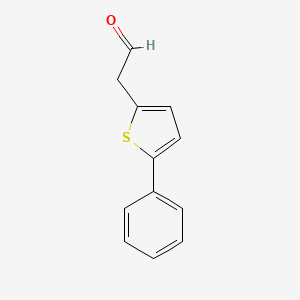 molecular formula C12H10OS B13475138 2-(5-Phenylthiophen-2-yl)acetaldehyde 