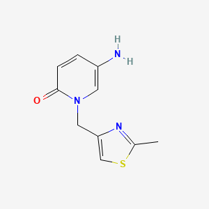 molecular formula C10H11N3OS B13475151 5-Amino-1-((2-methylthiazol-4-yl)methyl)pyridin-2(1h)-one 