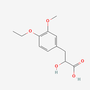 molecular formula C12H16O5 B13475157 3-(4-Ethoxy-3-methoxyphenyl)-2-hydroxypropanoic acid 