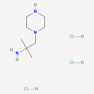 2-Methyl-1-(piperazin-1-yl)propan-2-amine trihydrochloride