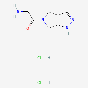 2-amino-1-{1H,4H,5H,6H-pyrrolo[3,4-c]pyrazol-5-yl}ethan-1-onedihydrochloride