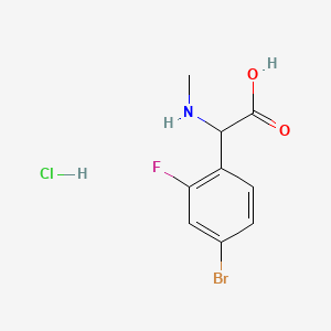 2-(4-Bromo-2-fluorophenyl)-2-(methylamino)acetic acid hydrochloride