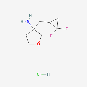 3-[(2,2-Difluorocyclopropyl)methyl]oxolan-3-amine hydrochloride