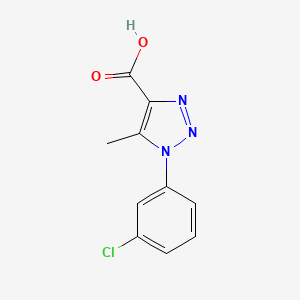 molecular formula C10H8ClN3O2 B1347524 1-(3-chlorophenyl)-5-methyl-1H-1,2,3-triazole-4-carboxylic acid CAS No. 88958-14-9