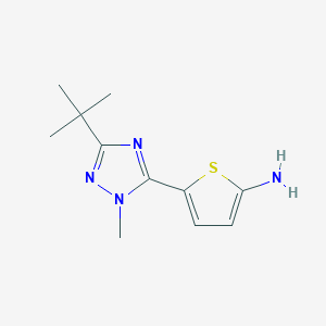 molecular formula C11H16N4S B13475247 5-(3-(Tert-butyl)-1-methyl-1h-1,2,4-triazol-5-yl)thiophen-2-amine 