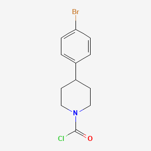 molecular formula C12H13BrClNO B13475251 4-(4-Bromophenyl)piperidine-1-carbonyl chloride 