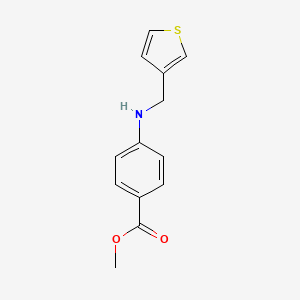 molecular formula C13H13NO2S B13475309 Methyl 4-((thiophen-3-ylmethyl)amino)benzoate 