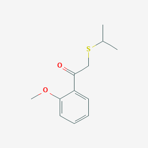 molecular formula C12H16O2S B13475368 2-(Isopropylthio)-1-(2-methoxyphenyl)ethan-1-one 