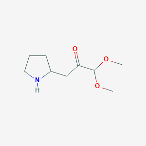 1,1-Dimethoxy-3-(pyrrolidin-2-yl)propan-2-one